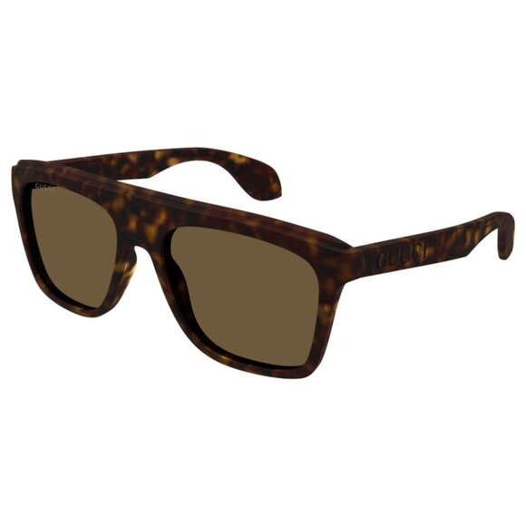 NEW GUCCI GG1570S 002 SUNGLASSES HAVANA SQUARE MEN EYEWEAR GUCCI - Picture 1 of 4